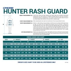 Cressi Blue Hunter Hooded Rashguard - EXCLUSIVE -Diving Equipment Shop usw010102b 4 7