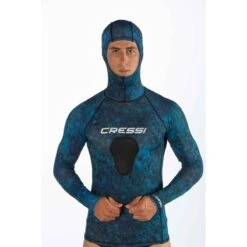 Cressi Blue Hunter Hooded Rashguard - EXCLUSIVE
